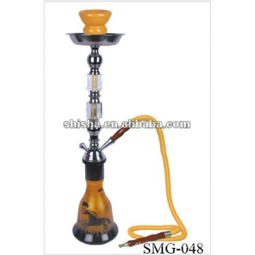 crystal hookah with real golden glass